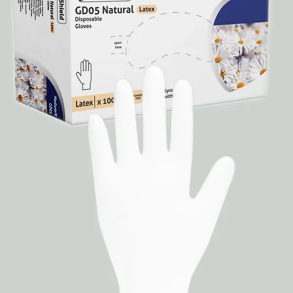 100 gants chirurgicaux en latex blanc