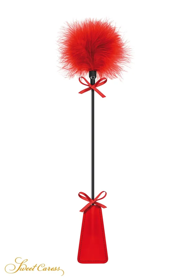Tapette à pompon rouge – Sweet Caress - 94edenstreet.com - sexshop en ligne
