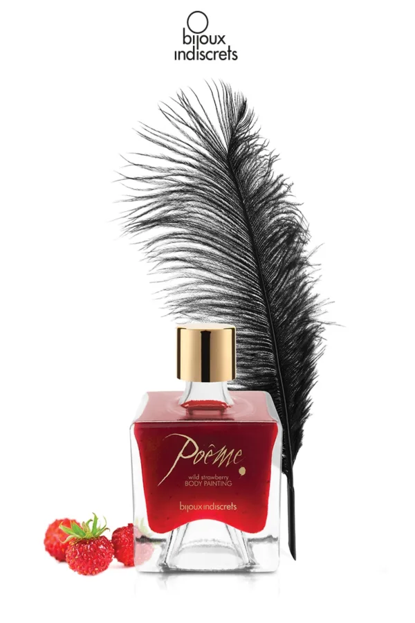 Peinture de corps Poême fraise - 94edenstreet.com - sexshop en ligne