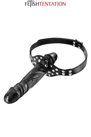 Bâillon double gode black – Fetish Tentation - 94edenstreet.com - sexshop en ligne