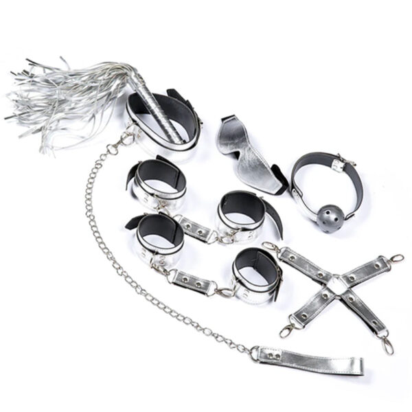 Kit BDSM 7 pièces argenté
