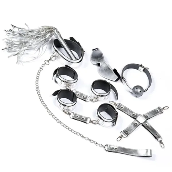 Kit BDSM 7 pièces argenté