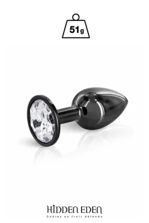 Plug bijou aluminium noir S – Hidden Eden - 94edenstreet.com - sexshop en ligne