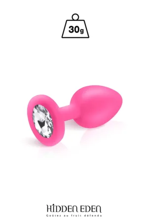 Plug bijou silicone rose S – Hidden Eden - 94edenstreet.com - sexshop en ligne