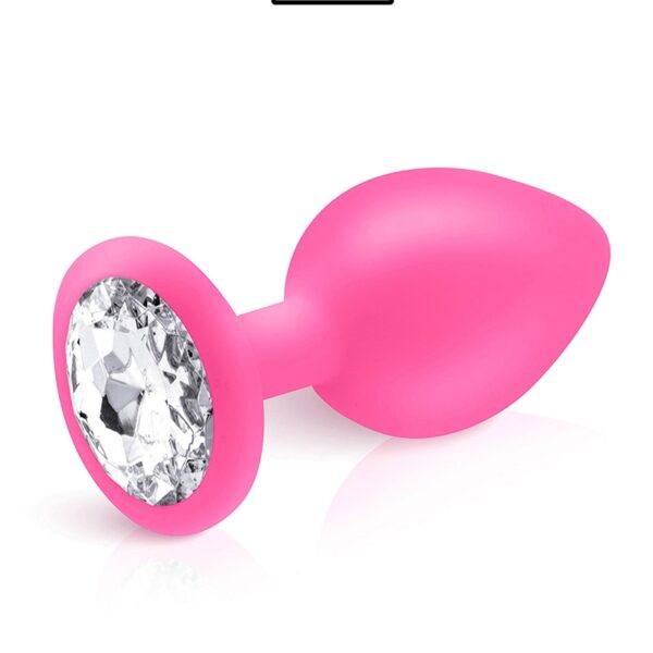 Plug bijou silicone rose M – Hidden Eden