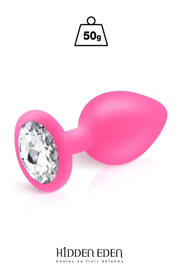 Plug bijou silicone rose M – Hidden Eden - 94edenstreet.com - sexshop en ligne