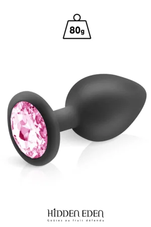 Plug bijou silicone noir L – Hidden Eden - 94edenstreet.com - sexshop en ligne