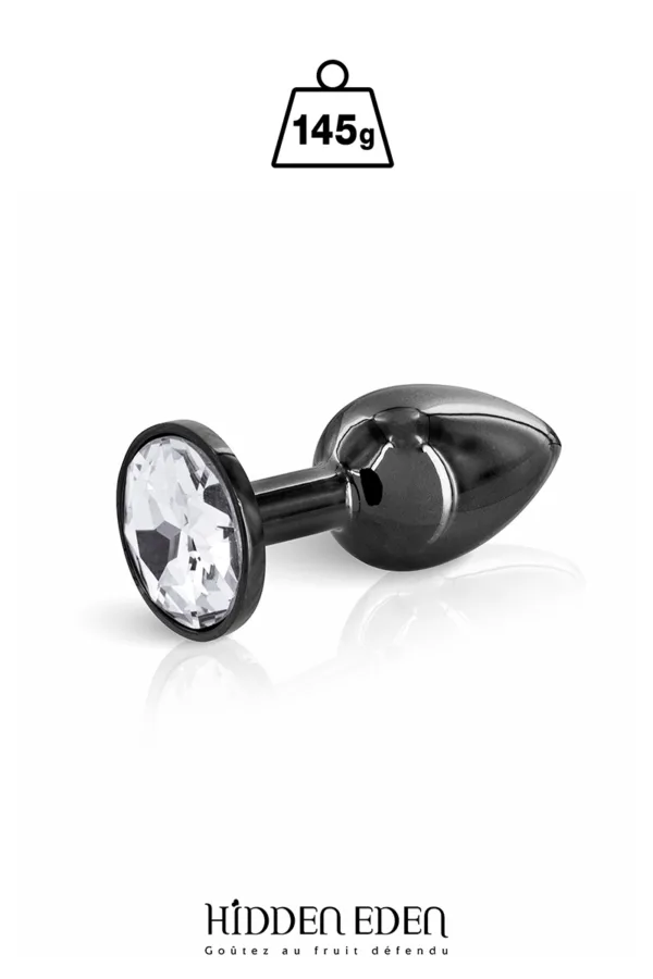 Plug bijou acier noir S – Hidden Eden - 94edenstreet.com - sexshop en ligne