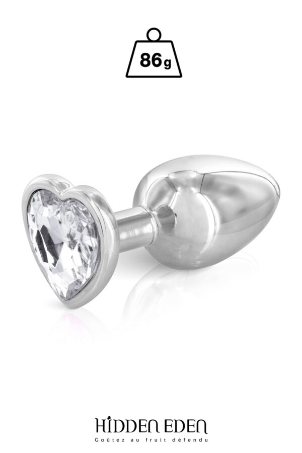 Plug bijou coeur aluminium M - Hidden Eden