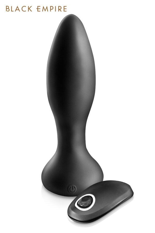 Plug anal à billes rotatives télécommandé – Black Empire - 94edenstreet.com - sexshop en ligne
