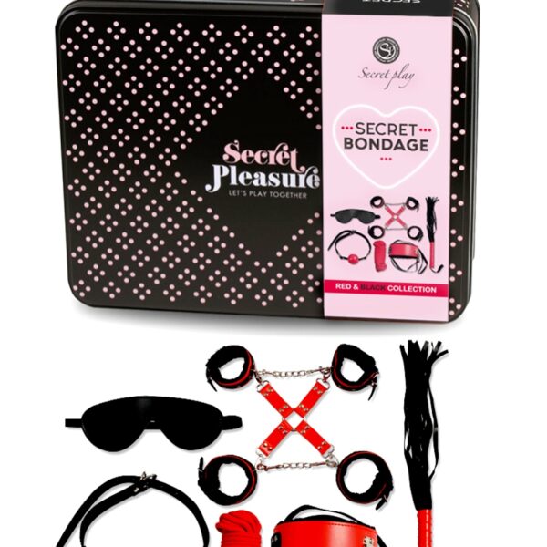 Kit BDSM 8 pièces – Rouge & Noir