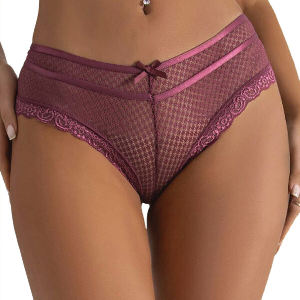 Tanga bordeaux dentelle – Paris Hollywood