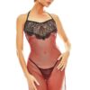 Robe lingerie rouge et noire Fantasme – Anaïs - 94edenstreet.com - sexshop en ligne