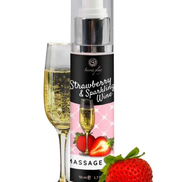 Huile de massage fraise et vin pétillant – Secret Play