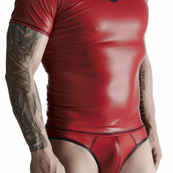 T-shirt wetlook rouge – Regnes