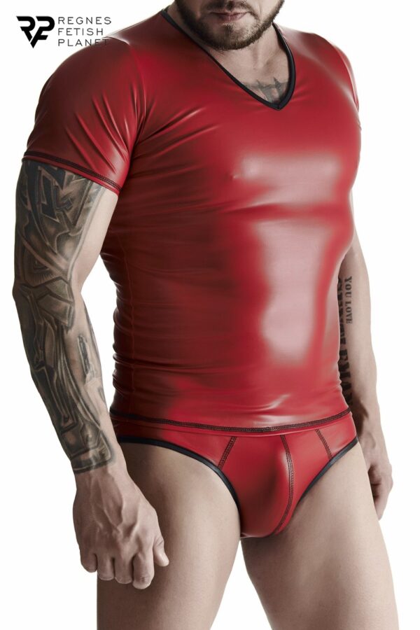 T-shirt wetlook rouge – Regnes - 94edenstreet.com - sexshop en ligne