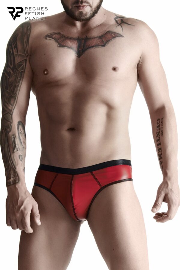 Slip rouge wetlook – Regnes - 94edenstreet.com - sexshop en ligne