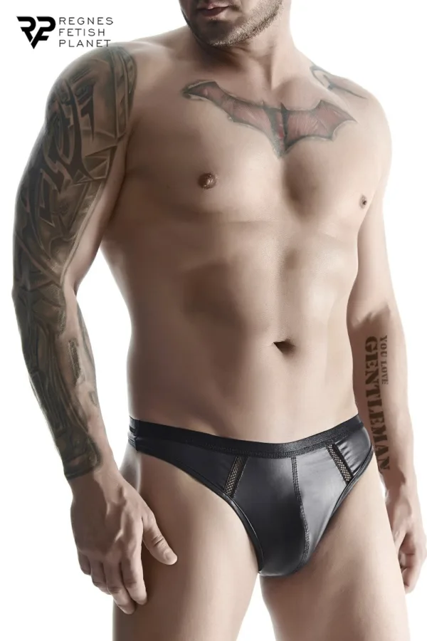 String wetlook noir – Regnes - 94edenstreet.com - sexshop en ligne