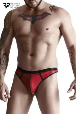 String en wetlook rouge – Regnes - 94edenstreet.com - sexshop en ligne