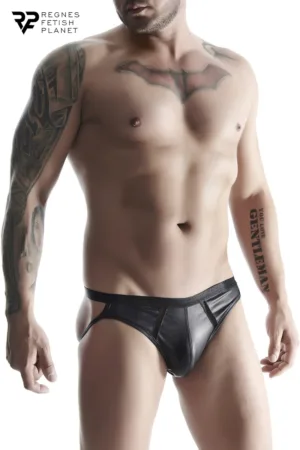 Jock strap noir wetlook – Regnes - 94edenstreet.com - sexshop en ligne