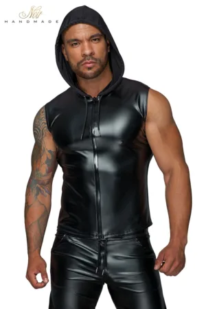 Veste à capuche sans manches H062 - 94edenstreet.com - sexshop en ligne