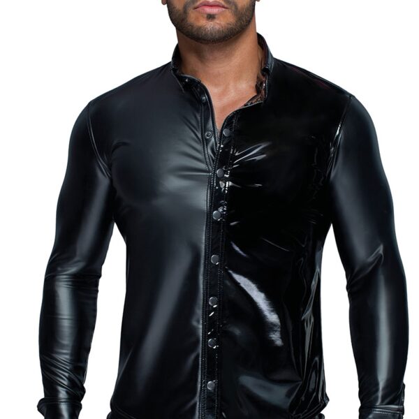 Chemise wetlook et vinyle H064