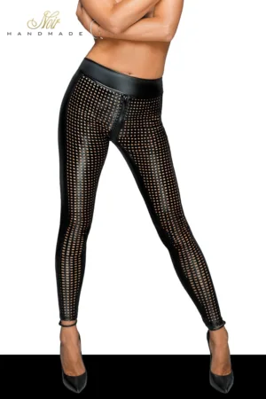 Leggings wetlook ajouré F233 - 94edenstreet.com - sexshop en ligne