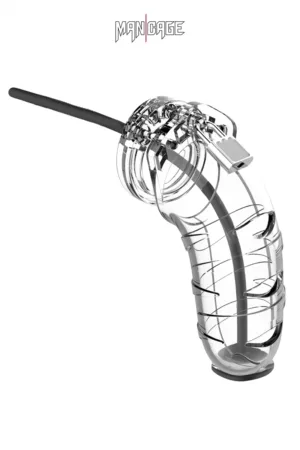 Cage de chasteté 12,5cm avec plug d’urètre – ManCage 17 - 94edenstreet.com - sexshop en ligne