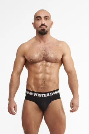 Slip Urban Amsterdam noir – Mister B - 94edenstreet.com - sexshop en ligne