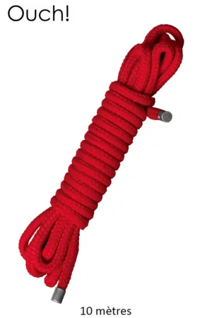 Corde de bondage Japonais 10m rouge – Ouch - 94edenstreet.com - sexshop en ligne