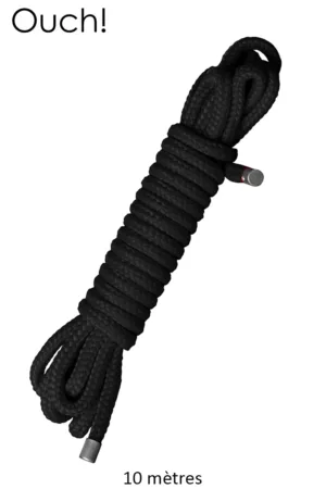 Corde de bondage Japonais 10m noire – Ouch - 94edenstreet.com - sexshop en ligne