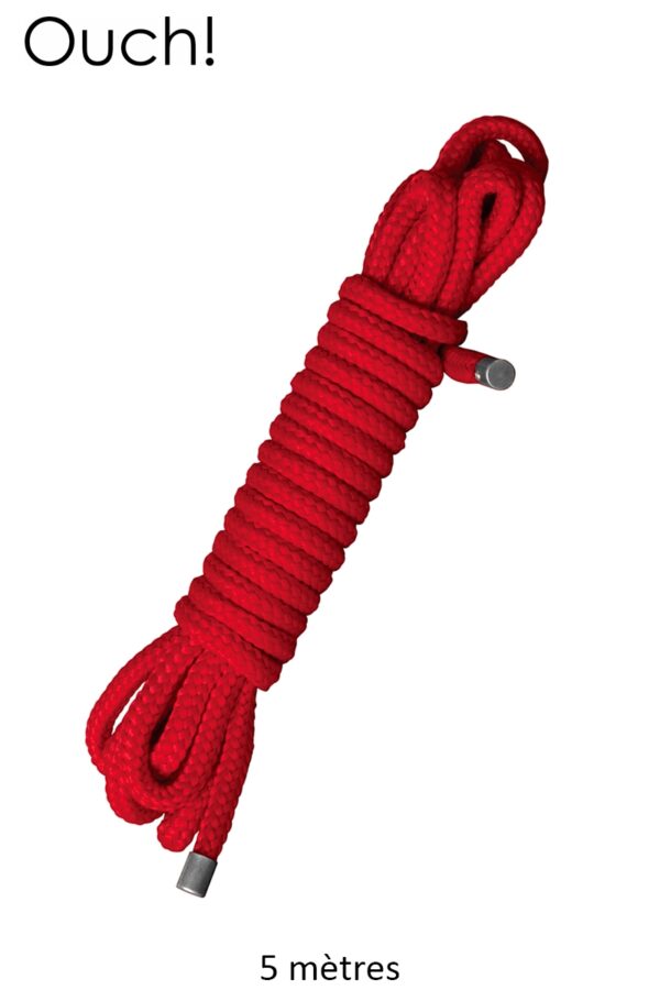 Corde de bondage Japonais 5m rouge – Ouch - 94edenstreet.com - sexshop en ligne