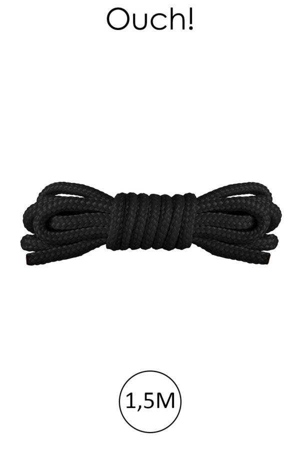Mini corde de bondage 1,5m noire - Ouch
