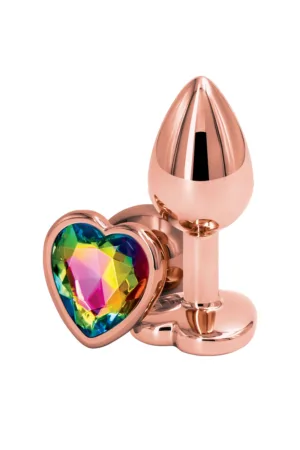 Plug anal aluminium coeur Rose Gold S – Rear Assets - 94edenstreet.com - sexshop en ligne