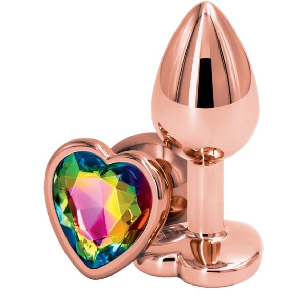 Plug anal aluminium coeur Rose Gold S – Rear Assets