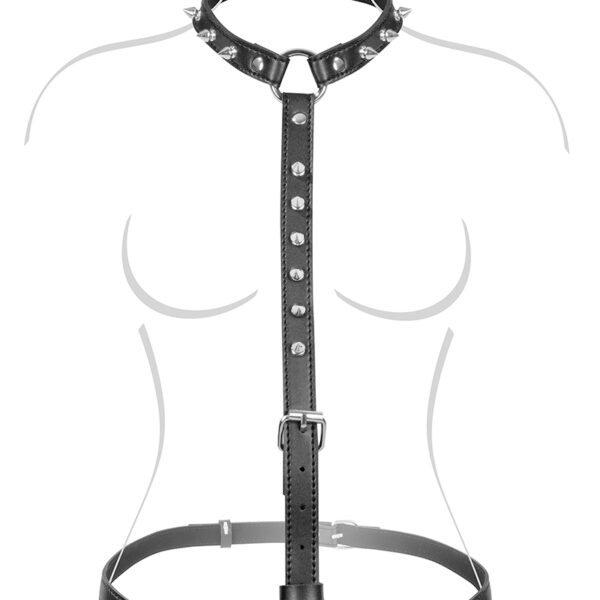 Harnais buste à pointes – Fetish Tentation