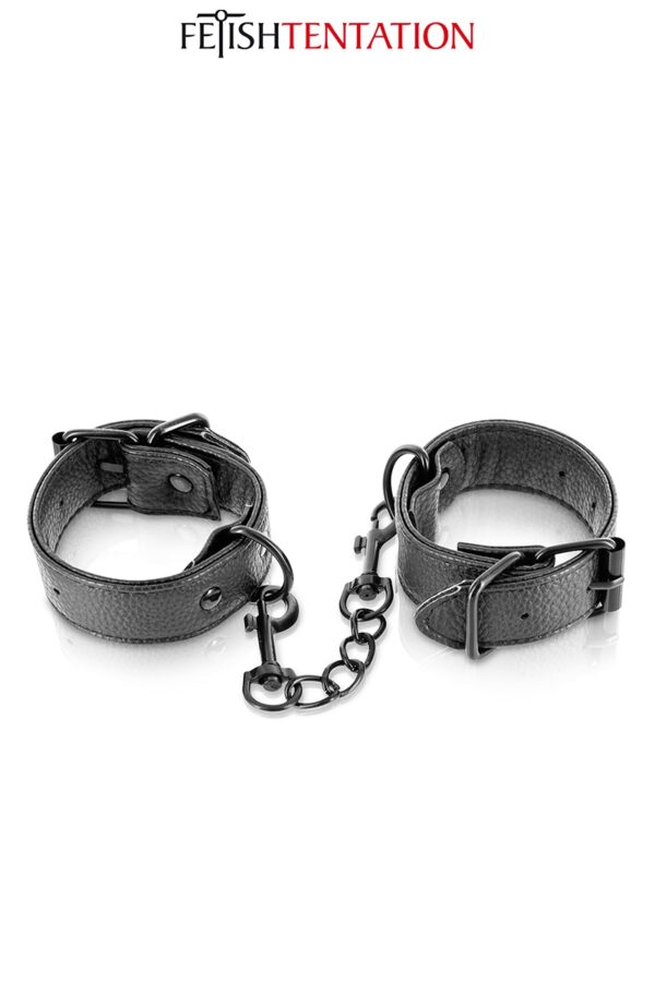 Menottes simili cuir ajustables – Fetish Tentation - 94edenstreet.com - sexshop en ligne