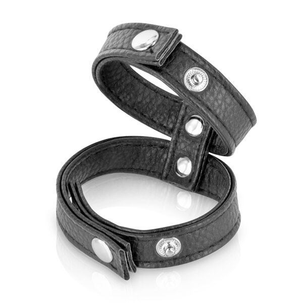 Double cockring simili cuir – Fetish Tentation