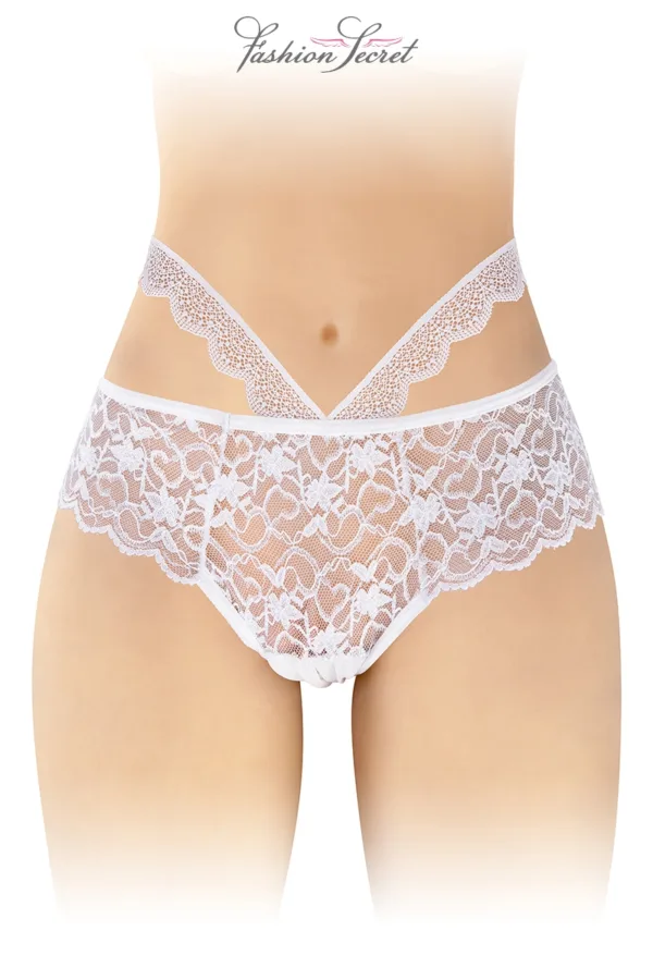 Culotte ouverte blanche Marie – Fashion Secret - 94edenstreet.com - sexshop en ligne