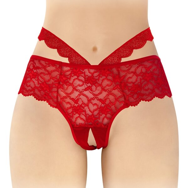 Culotte ouverte rouge Marie – Fashion Secret