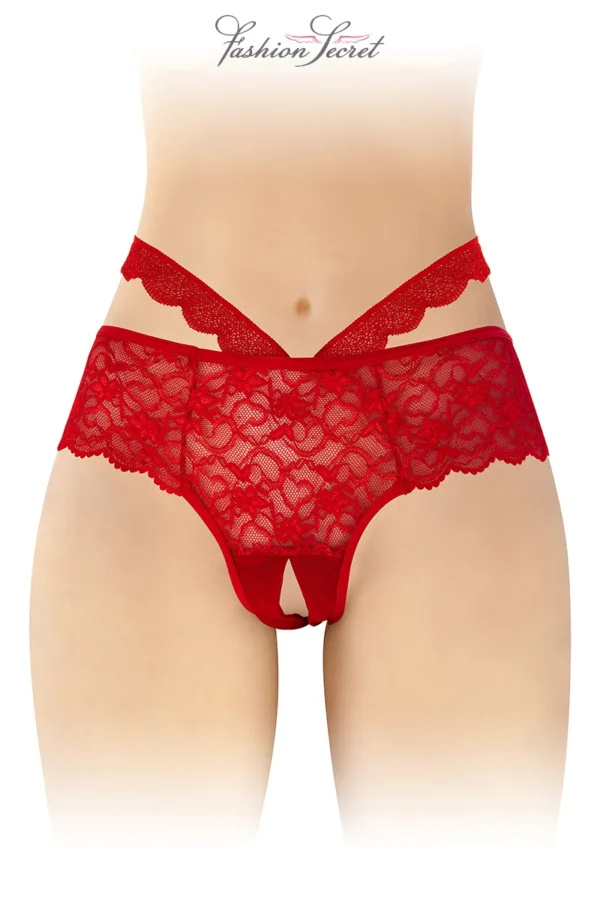 Culotte ouverte rouge Marie – Fashion Secret - 94edenstreet.com - sexshop en ligne
