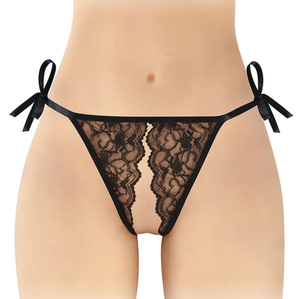 String noir ouvert à nouer Stella – Fashion Secret