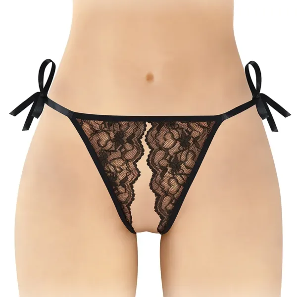String noir ouvert à nouer Stella – Fashion Secret