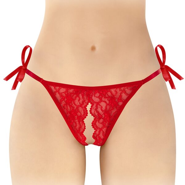 String rouge ouvert à nouer Stella – Fashion Secret