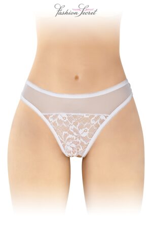 Tanga blanc ouvert Ava – Fashion Secret - 94edenstreet.com - sexshop en ligne