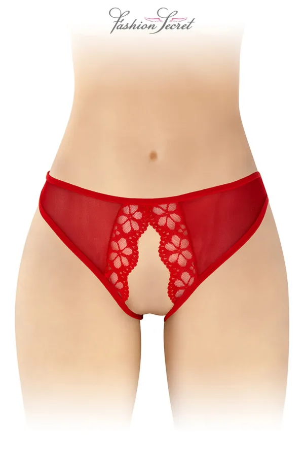 Culotte rouge ouverte Ambre – Fashion Secret - 94edenstreet.com - sexshop en ligne