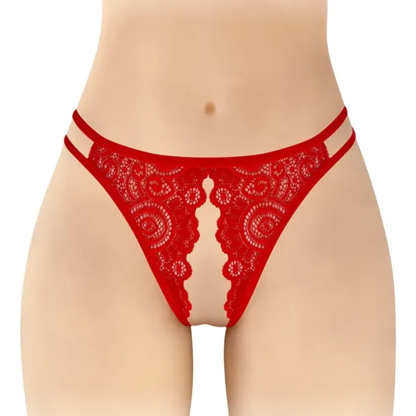 Culotte rouge ouverte Annette – Fashion Secret