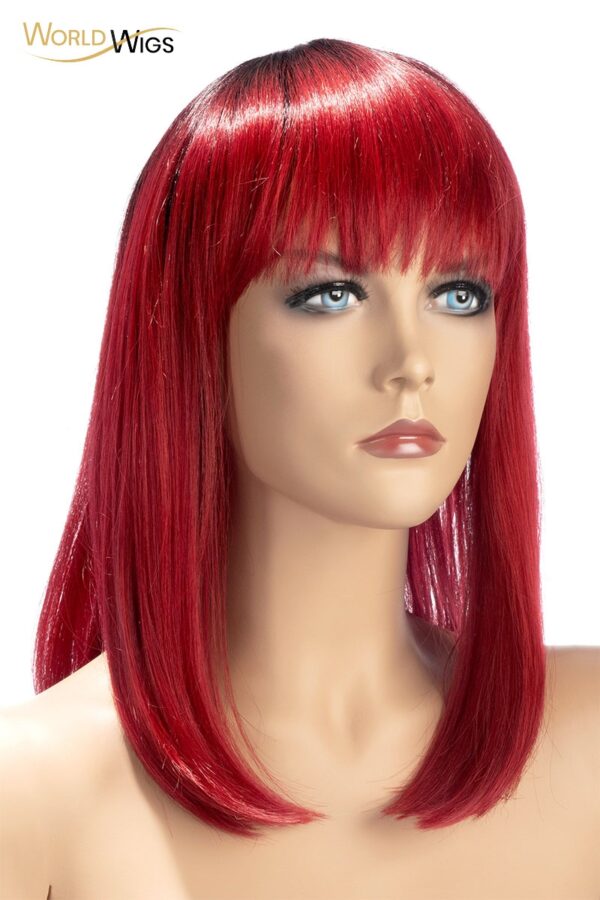 Perruque Elvira rouge – World Wigs - 94edenstreet.com - sexshop en ligne