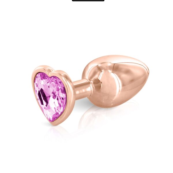 Plug bijou coeur aluminium rose gold S – Hidden Eden