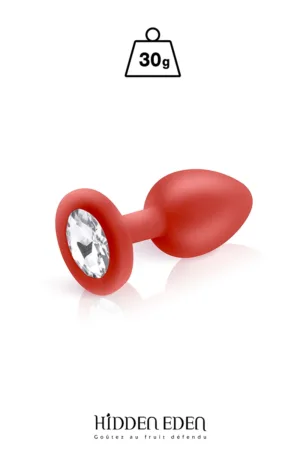 Plug bijou silicone rouge S – Hidden Eden - 94edenstreet.com - sexshop en ligne